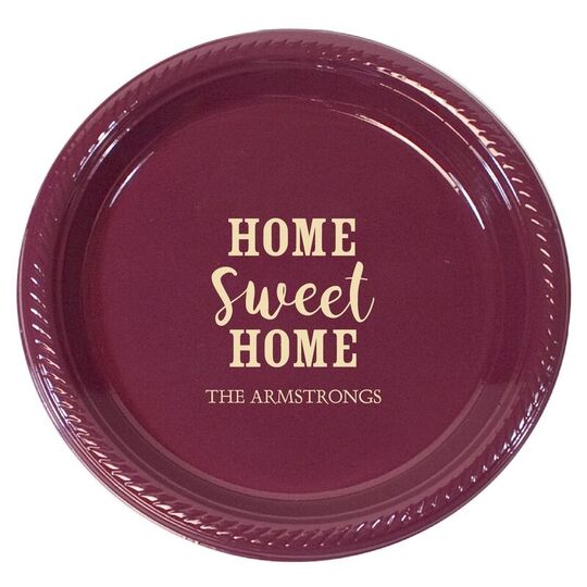 Personalized Home Sweet Home Plastic Plates